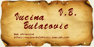 Vucina Bulatović vizit kartica
